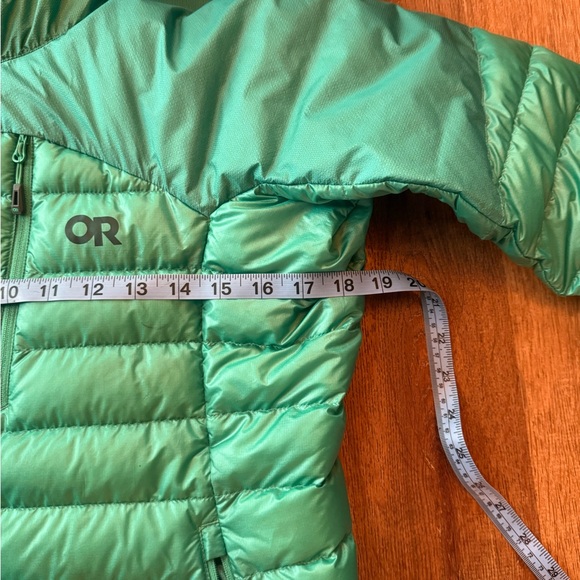 Outdoor Research Teal Hooded Down Ski Jacket - Picture 6 of 13